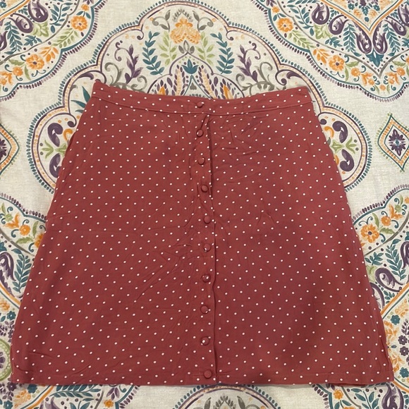 Abercrombie & Fitch Button-Front Crepe Mini Skirt - Picture 2 of 4